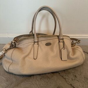 Coach Beige Leather Satchel